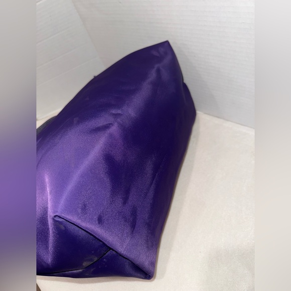 New Longchamp Le Pliage Purple Nylon Large Tote Handbag Purse Made In France - Picture 6 of 16